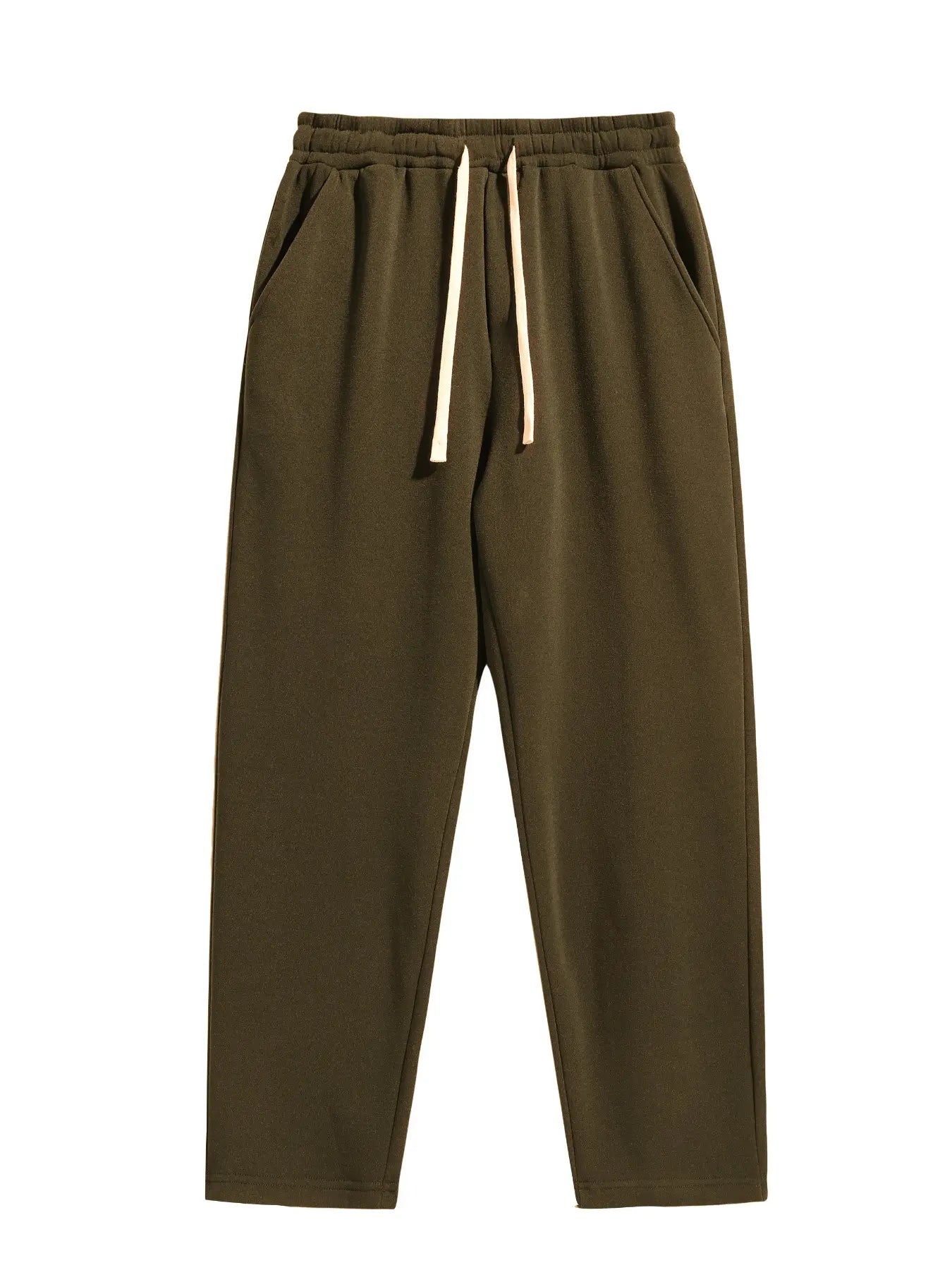 Men'S Drawstring Waist Sweatpants, Athleisure Style Regular Fit Pants with Pockets for Fall & Winter, Casual Men'S Trousers, Sports Bottoms, Casual Sporty Trousers