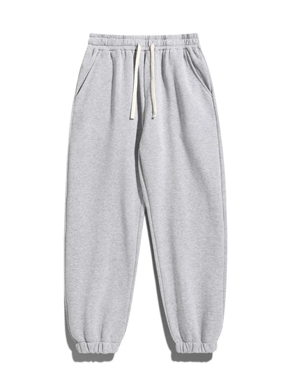Men'S Drawstring Waist Sweatpants, Athleisure Style Regular Fit Pants with Pockets for Fall & Winter, Casual Men'S Trousers, Sports Bottoms, Casual Sporty Trousers