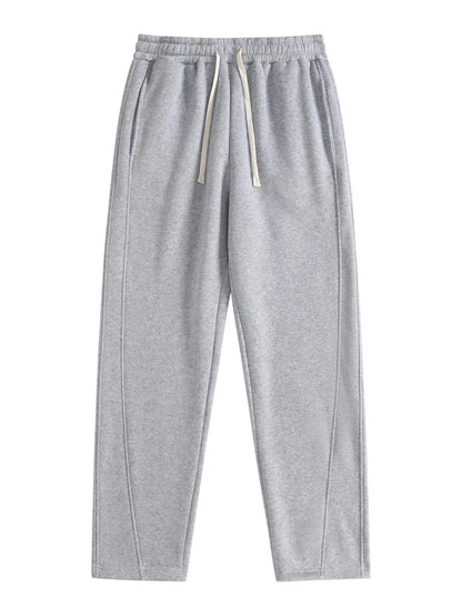 Men'S Drawstring Waist Sweatpants, Athleisure Style Regular Fit Pants with Pockets for Fall & Winter, Casual Men'S Trousers, Sports Bottoms, Casual Sporty Trousers