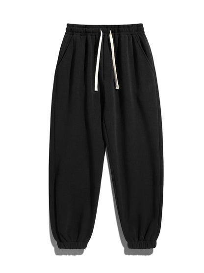 Men'S Drawstring Waist Sweatpants, Athleisure Style Regular Fit Pants with Pockets for Fall & Winter, Casual Men'S Trousers, Sports Bottoms, Casual Sporty Trousers
