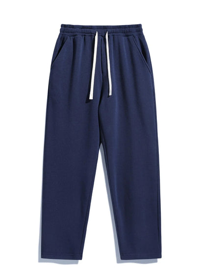 Men'S Drawstring Waist Sweatpants, Athleisure Style Regular Fit Pants with Pockets for Fall & Winter, Casual Men'S Trousers, Sports Bottoms, Casual Sporty Trousers