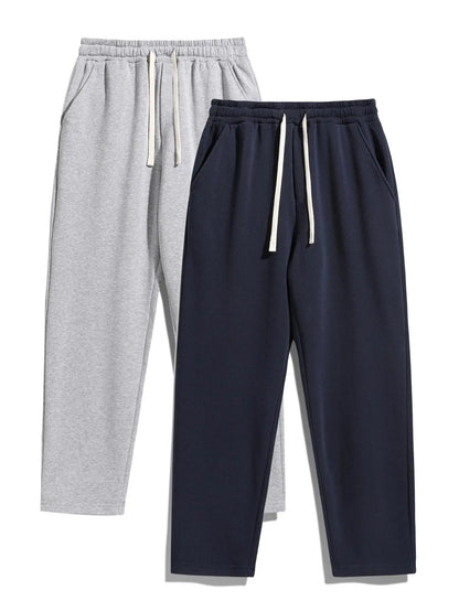 Men'S Drawstring Waist Sweatpants, Athleisure Style Regular Fit Pants with Pockets for Fall & Winter, Casual Men'S Trousers, Sports Bottoms, Casual Sporty Trousers