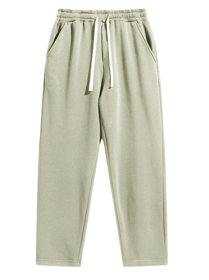 Men'S Drawstring Waist Sweatpants, Athleisure Style Regular Fit Pants with Pockets for Fall & Winter, Casual Men'S Trousers, Sports Bottoms, Casual Sporty Trousers